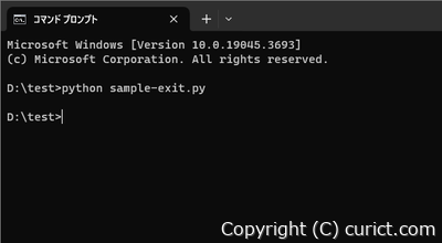 python sample-exit.py