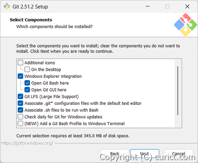 インストールオプション選択画面