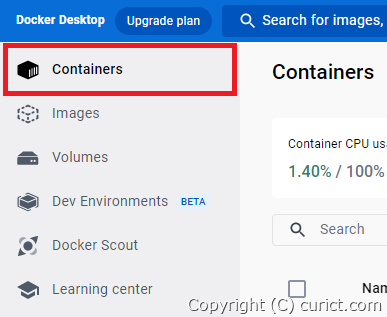 Docker Dashboard - Containers