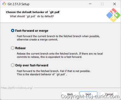 git pullの設定画面