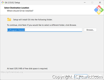 インストール先選択画面