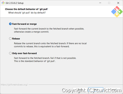 git pullの設定画面