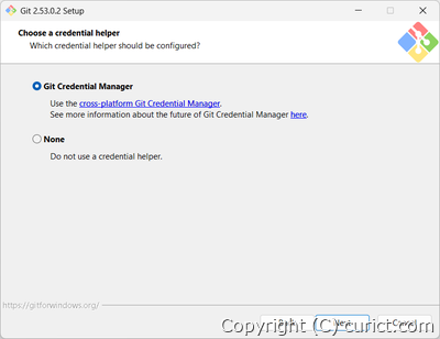 Git Credential Manager選択