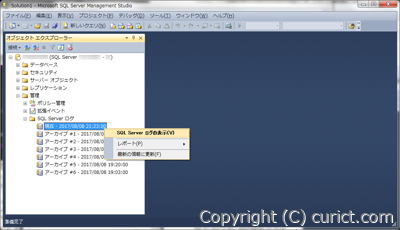 SQL Serverログ表示