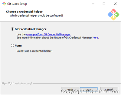 Git Credential Manager選択