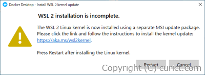 WSL 2 installation is incomplete