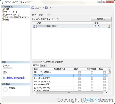 権限の一覧