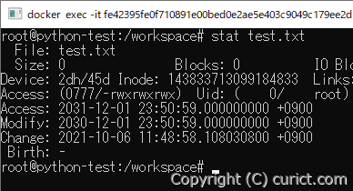 Linux-statコマンド