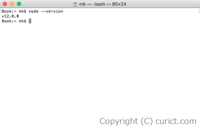node --version