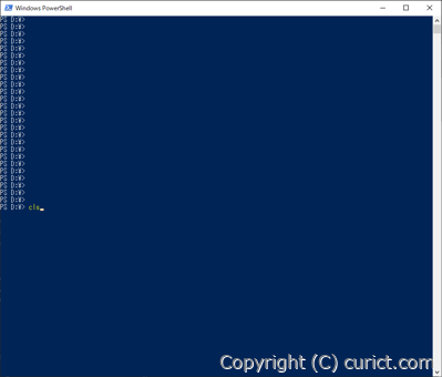 clsコマンドの実行前