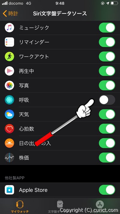 Siri文字盤データソース(呼吸)