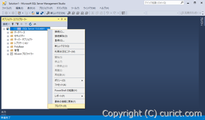 SQL Server Management Studio(メニュー)