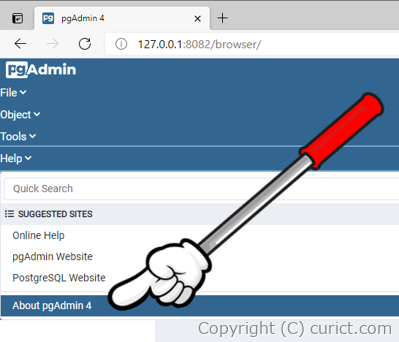 Menu-Help-About pgAdmin 4