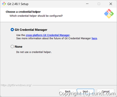 Git Credential Manager選択