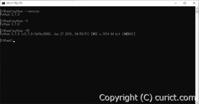 Pythonバージョン-Windows
