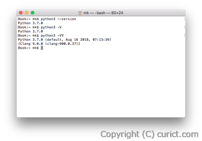 Pythonバージョン-macOS