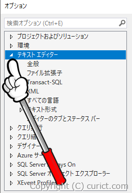 オプション-テキストエディター